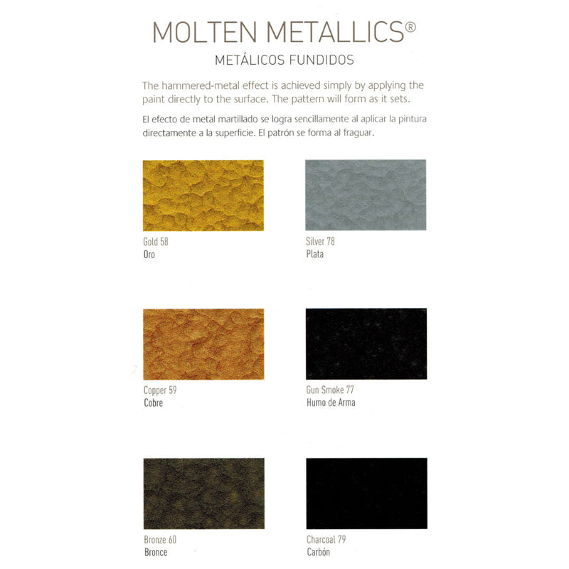 Benjamin Moore Molten Metallics Color Chart