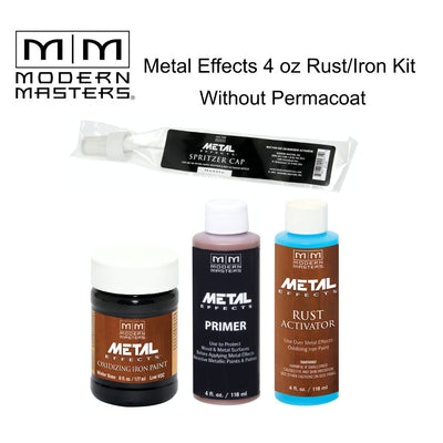 Modern Masters Metal Effects Iron Paint and Rust Activator 4 oz Kit