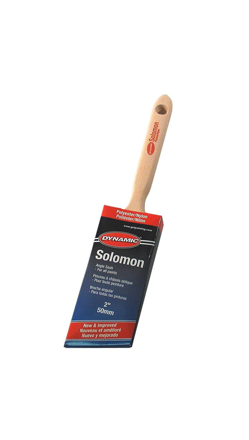 Dynamic Solomon Polyester and Nylon Blend Angle Sash Brush 2 inch