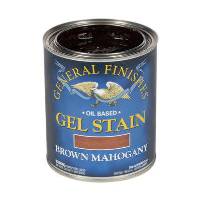 General Finishes Oil Based Gel Stain Quart Brown Mahogany