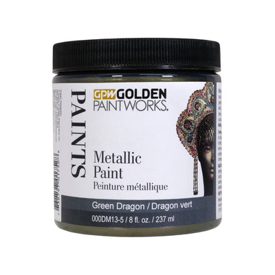 Golden Paintworks Water Based Metallic Paint 000DM13-5 Green Dragon 8 oz