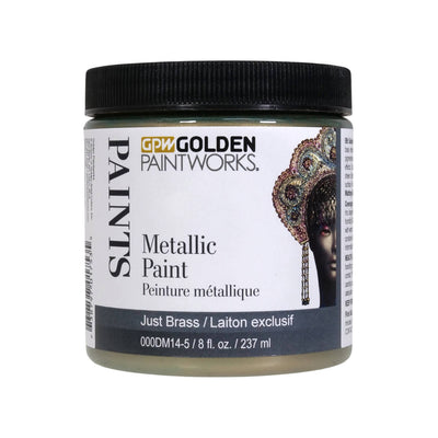 Golden Paintworks Water Based Metallic Paint 000DM14-5 Just Brass 8 oz