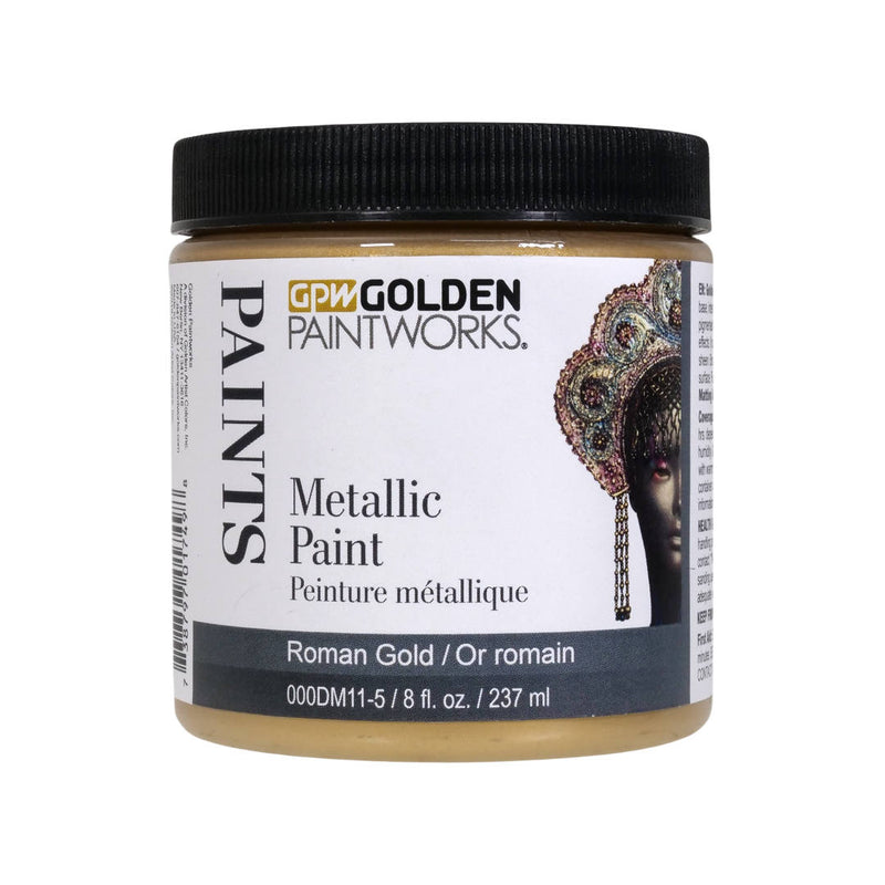 Golden Paintworks Water Based Metallic Paint 000DM11-5 Roman Gold 8 oz