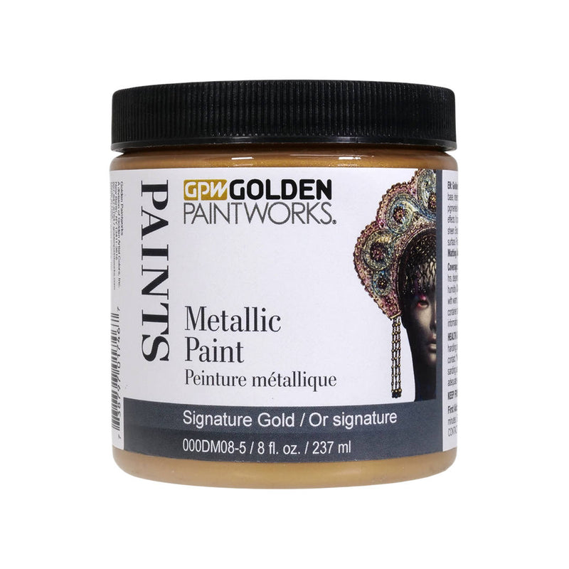 Golden Paintworks Water Based Metallic Paint 000DM08-5 Signature Gold 8 oz