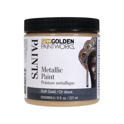 Golden Paintworks Water Based Metallic Paint 000DM09-5 Soft Gold 8 oz