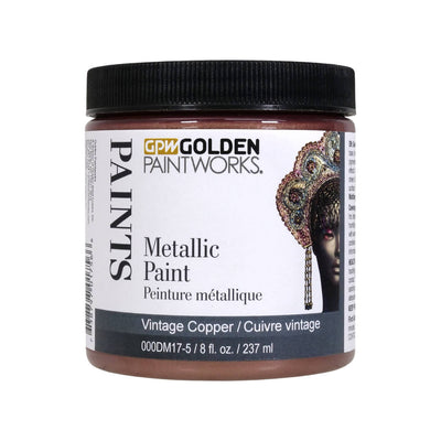 Golden Paintworks Water Based Metallic Paint 000DM17-5 Vintage Copper 8 oz