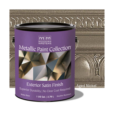 Modern Masters Exterior Metallic Paint Satin Finish Quart Aged Nickel 337162