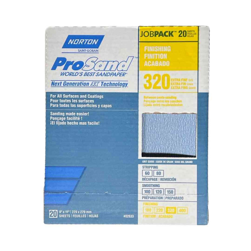 Norton Sandpaper ProSand - 20 Pack / 320 Grit