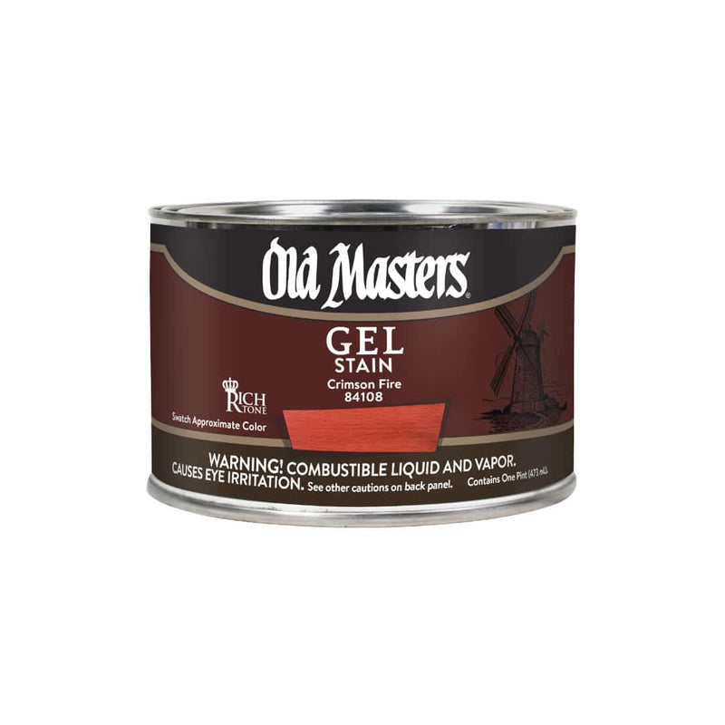 Old Masters Oil Based Gel Stain - Pint / Crimson Fire - 