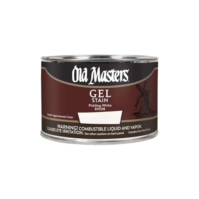 Old Masters Oil Based Gel Stain - Pint / Pickling White - 