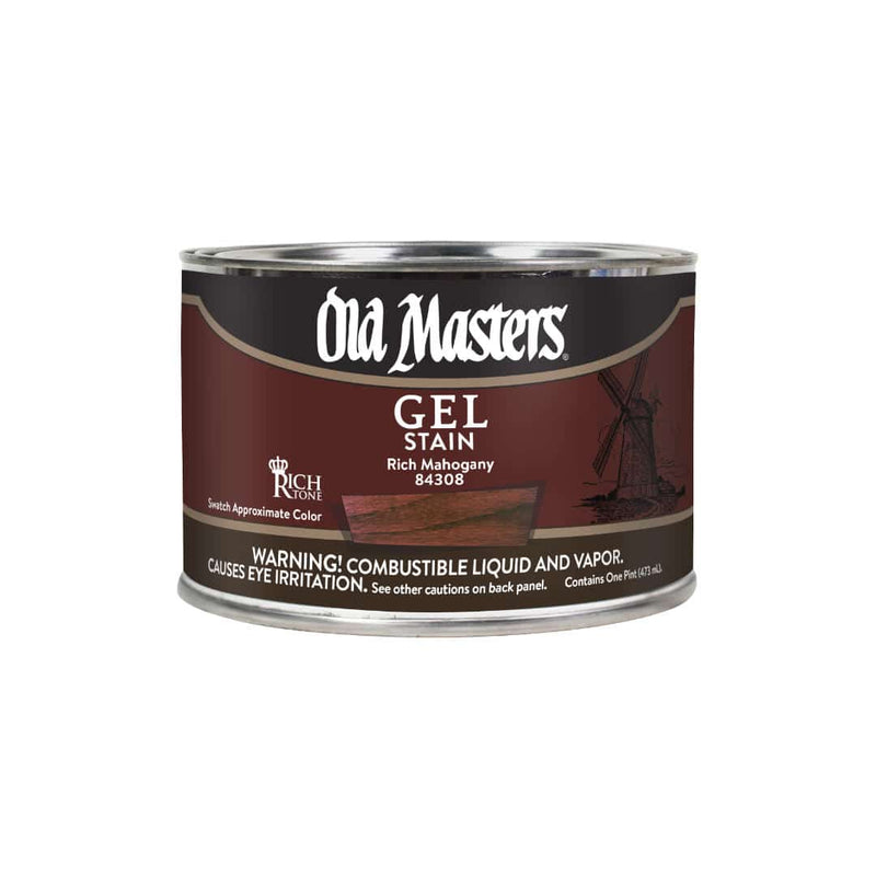 Old Masters Oil Based Gel Stain - Pint / Rich Mahogany - 