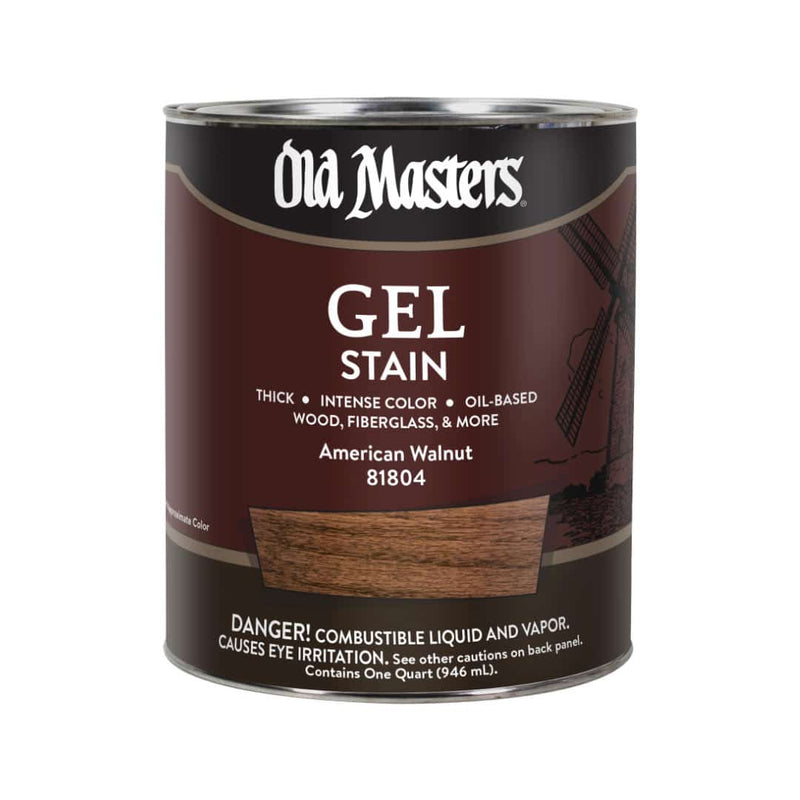 Old Masters Oil Based Gel Stain - Quart / American Walnut - 