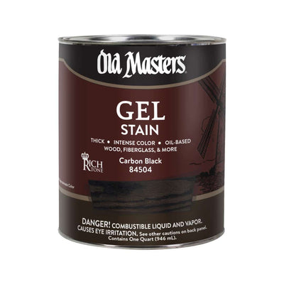 Old Masters Oil Based Gel Stain - Quart / Carbon Black - 