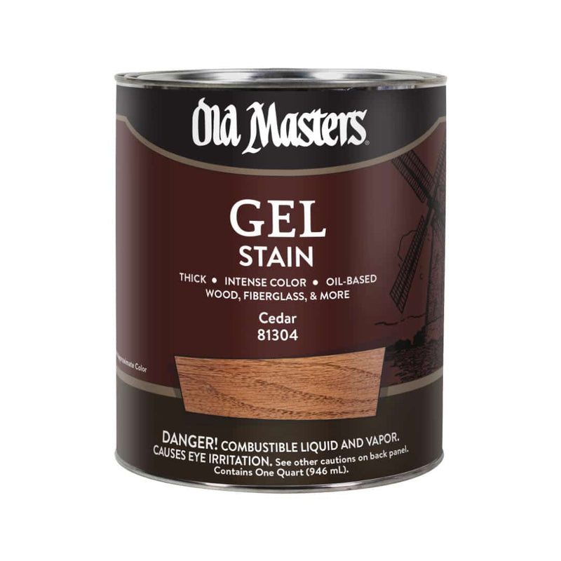 Old Masters Oil Based Gel Stain - Quart / Cedar - Stains