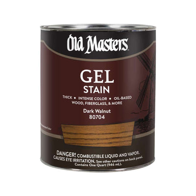 Old Masters Oil Based Gel Stain - Quart / Dark Walnut - 