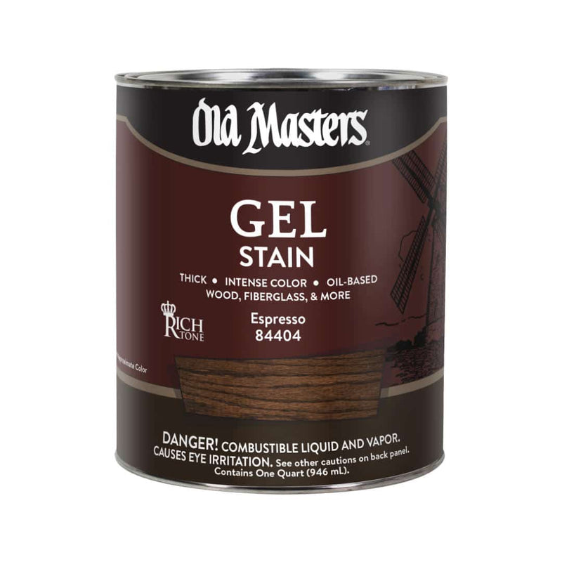 Old Masters Oil Based Gel Stain - Quart / Espresso - Stains