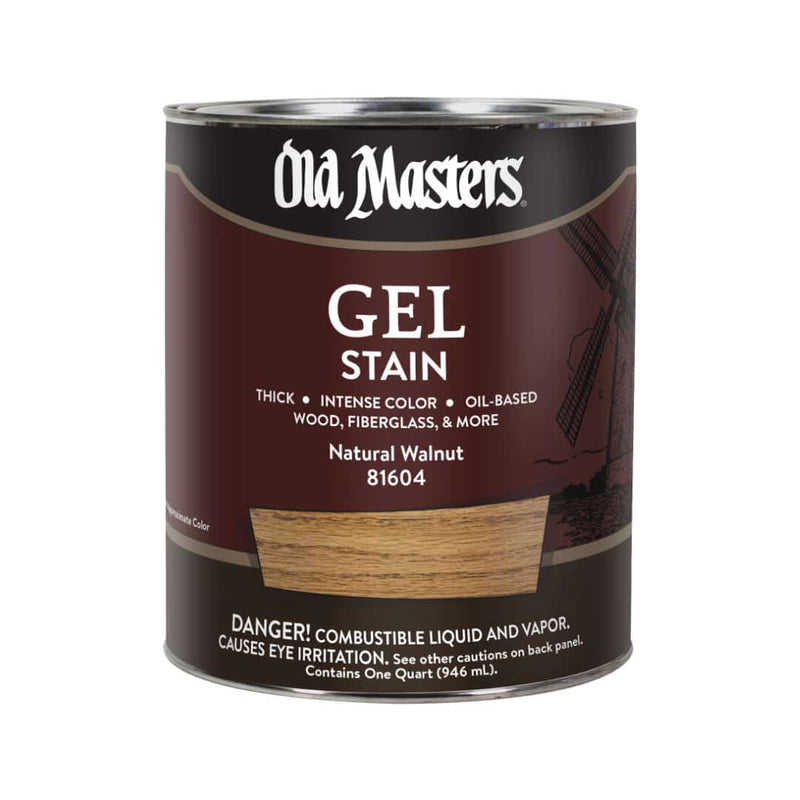 Old Masters Oil Based Gel Stain - Quart / Natural Walnut - 