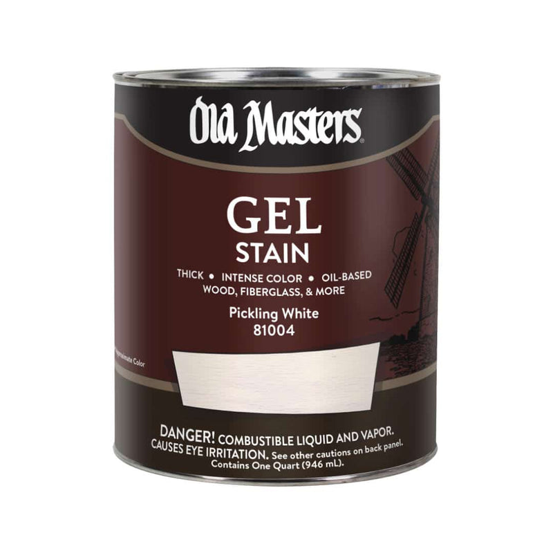 Old Masters Oil Based Gel Stain - Quart / Pickling White - 