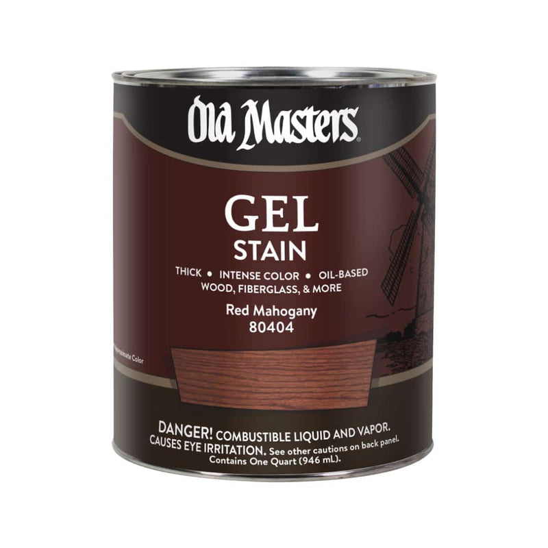 Old Masters Oil Based Gel Stain - Quart / Red Mahogany - 