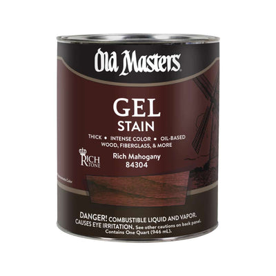 Old Masters Oil Based Gel Stain - Quart / Rich Mahogany - 