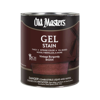Old Masters Oil Based Gel Stain - Quart / Vintage Burgundy -