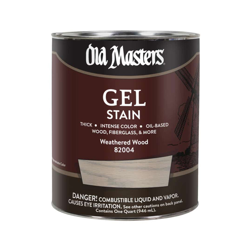 Old Masters Oil Based Gel Stain - Quart / Weathered Wood - 