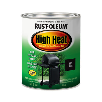 Rust Oleum High Heat Paint - Quart / BBQ Black